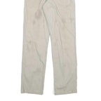 CARHARTT Mens Cotton Blend Beige Regular Fit Straight Leg Trousers W32 L33