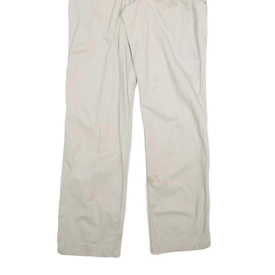 CARHARTT Mens Cotton Blend Beige Regular Fit Straight Leg Trousers W32 L33