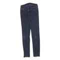 Calvin Klein Womens Slim Skinny Denim Jeans Blue Cotton Blend W24 L28 Zip