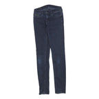 Calvin Klein Womens Slim Skinny Denim Jeans Blue Cotton Blend W24 L28 Zip