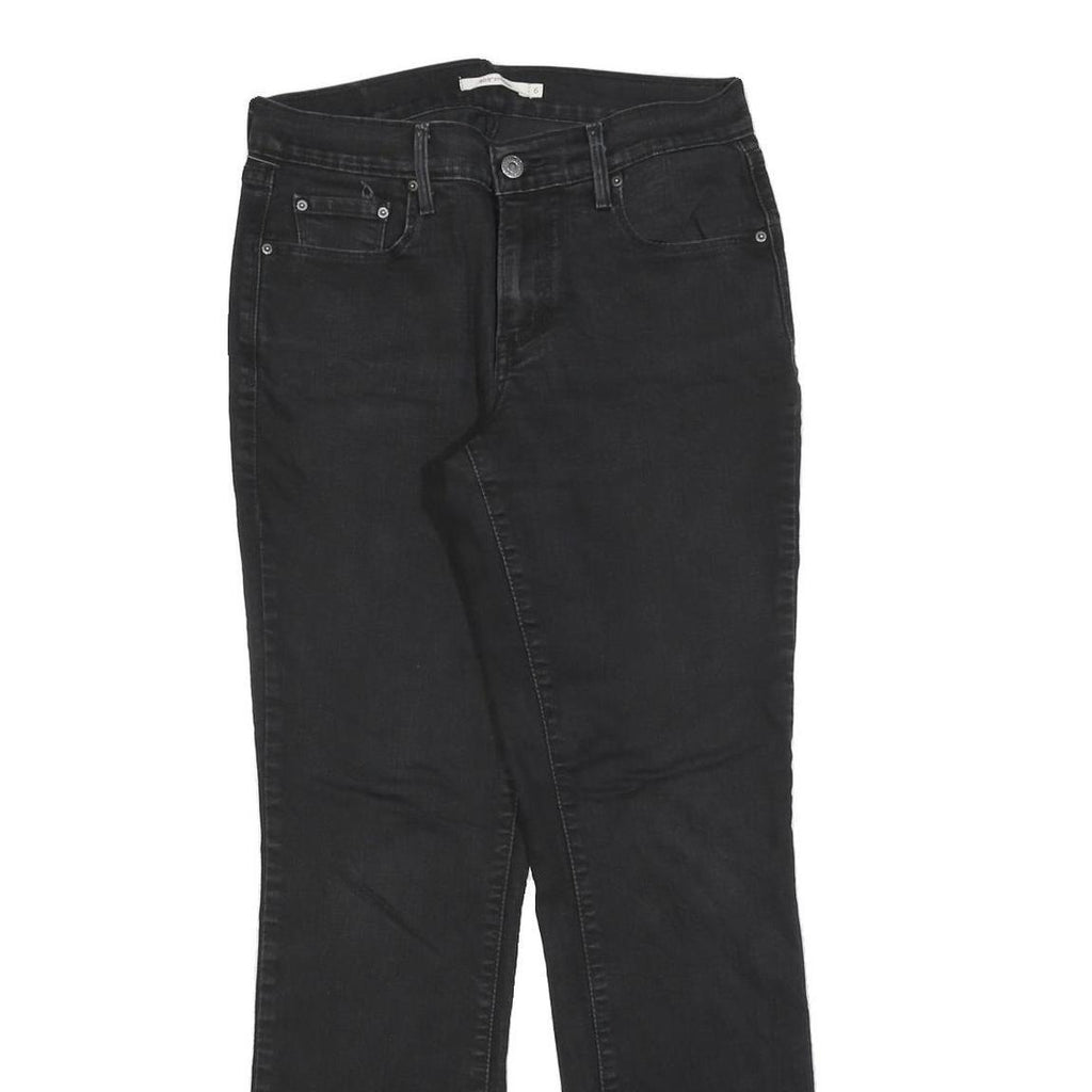 LEVI'S 505 Womens Black Regular Straight Denim Light W28 L32 Zip Cotton Blend