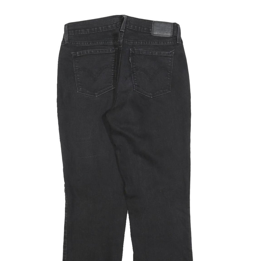 LEVI'S 505 Womens Black Regular Straight Denim Light W28 L32 Zip Cotton Blend