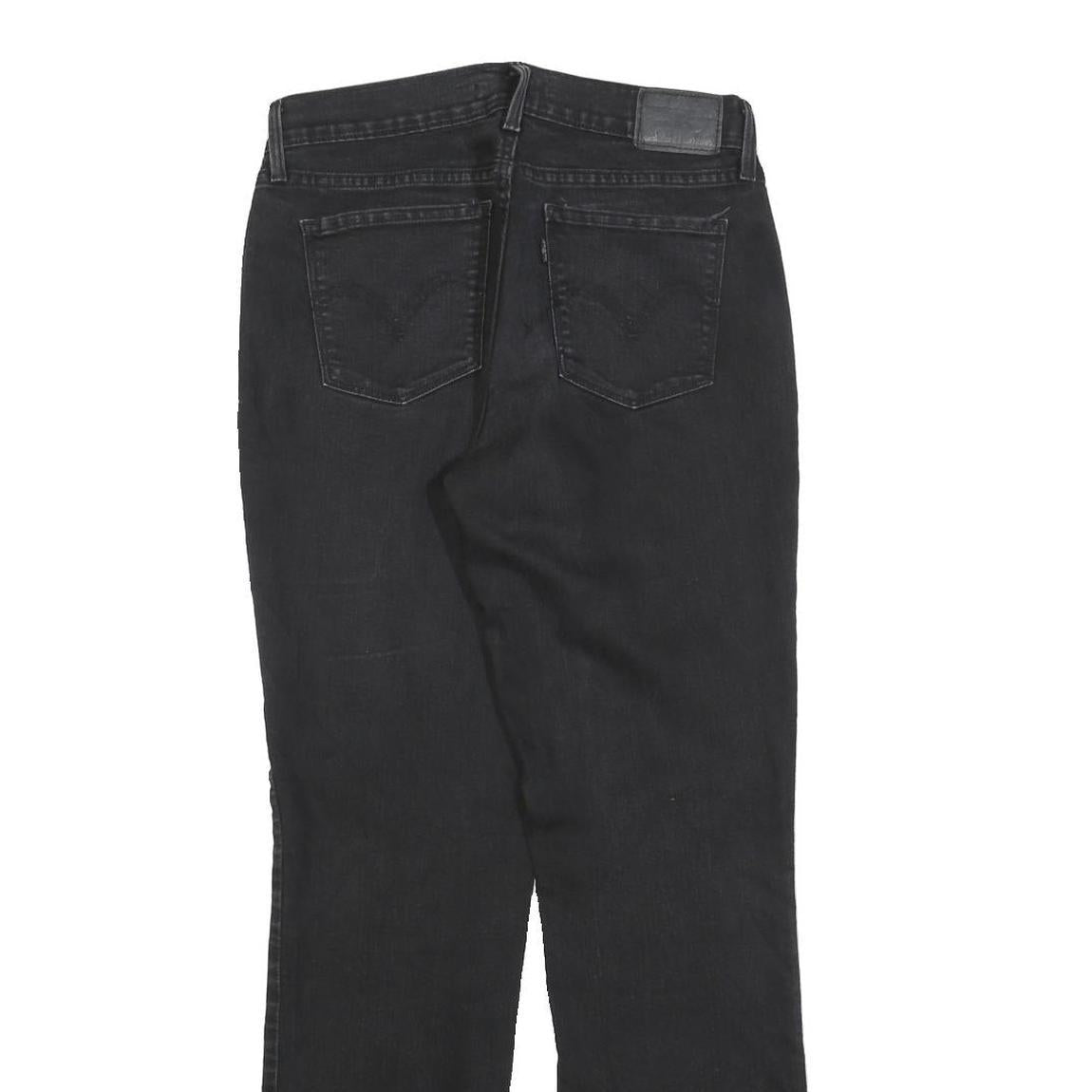 LEVI'S 505 Womens Black Regular Straight Denim Light W28 L32 Zip Cotton Blend