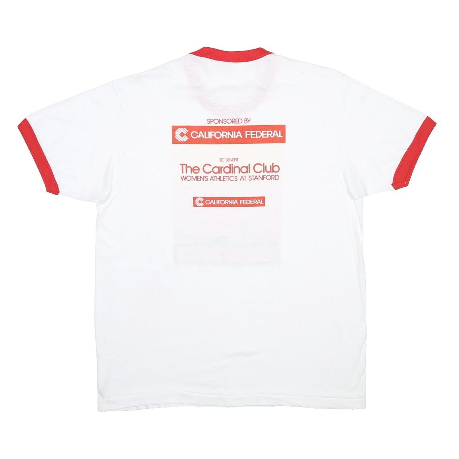 HANES Mens White & Red Great Race Graphic T-Shirt L Short Sleeve Crew Neck