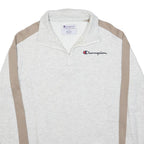 CHAMPION Womens Cream & Beige Zip Jacket S Cotton Blend Plain Casual Sport