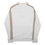 CHAMPION Womens Cream & Beige Zip Jacket S Cotton Blend Plain Casual Sport