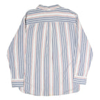 TOMMY HILFIGER Mens Blue & Red Stripe Shirt 2XL Cotton Casual Long Sleeve