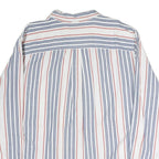 TOMMY HILFIGER Mens Blue & Red Stripe Shirt 2XL Cotton Casual Long Sleeve