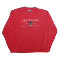 GEAR FOR SPORTS Mens Red Alumni North Central College Crew Neck L Sweatshirt