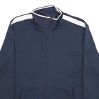 STARTER Mens Navy Blue & White Zip Up Jacket XL Polyester Plain Sport Track