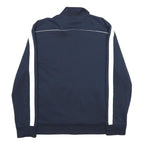 STARTER Mens Navy Blue & White Zip Up Jacket XL Polyester Plain Sport Track