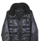 CALVIN KLEIN JEANS Womens Black Quilted Jacket S Polyester Blend Zip Collar
