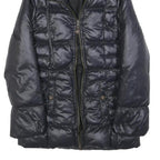 CALVIN KLEIN JEANS Womens Black Quilted Jacket S Polyester Blend Zip Collar