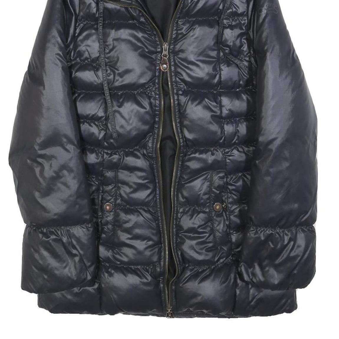 CALVIN KLEIN JEANS Womens Black Quilted Jacket S Polyester Blend Zip Collar