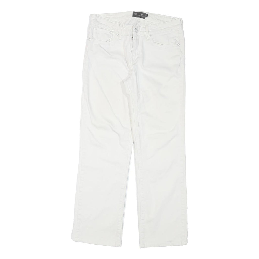 LEVI'S Womens Jeans White Regular Straight Denim W28 L26 Cotton Blend Zip