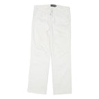 LEVI'S Womens Jeans White Regular Straight Denim W28 L26 Cotton Blend Zip
