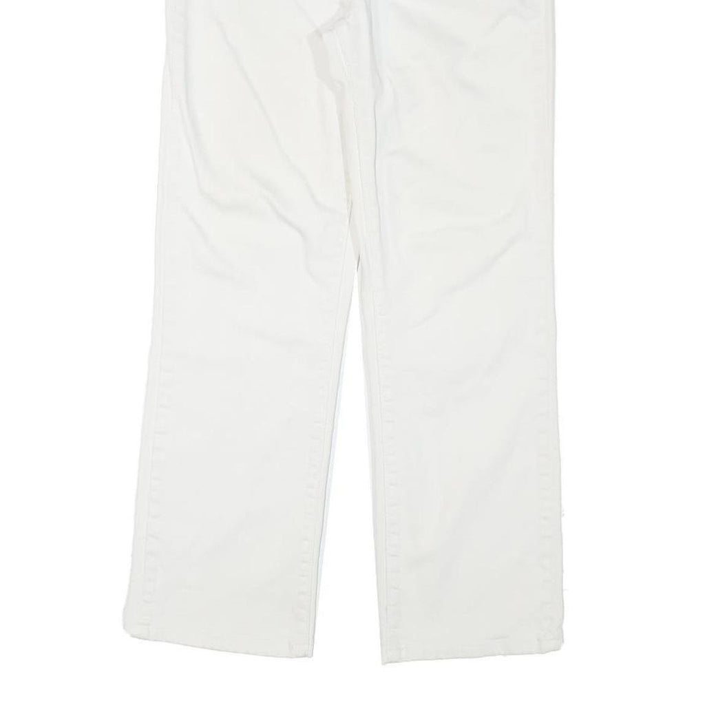 LEVI'S Womens Jeans White Regular Straight Denim W28 L26 Cotton Blend Zip