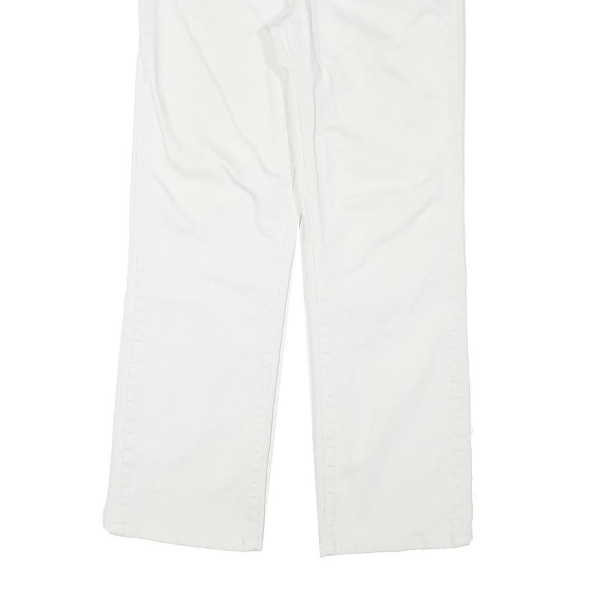 LEVI'S Womens Jeans White Regular Straight Denim W28 L26 Cotton Blend Zip