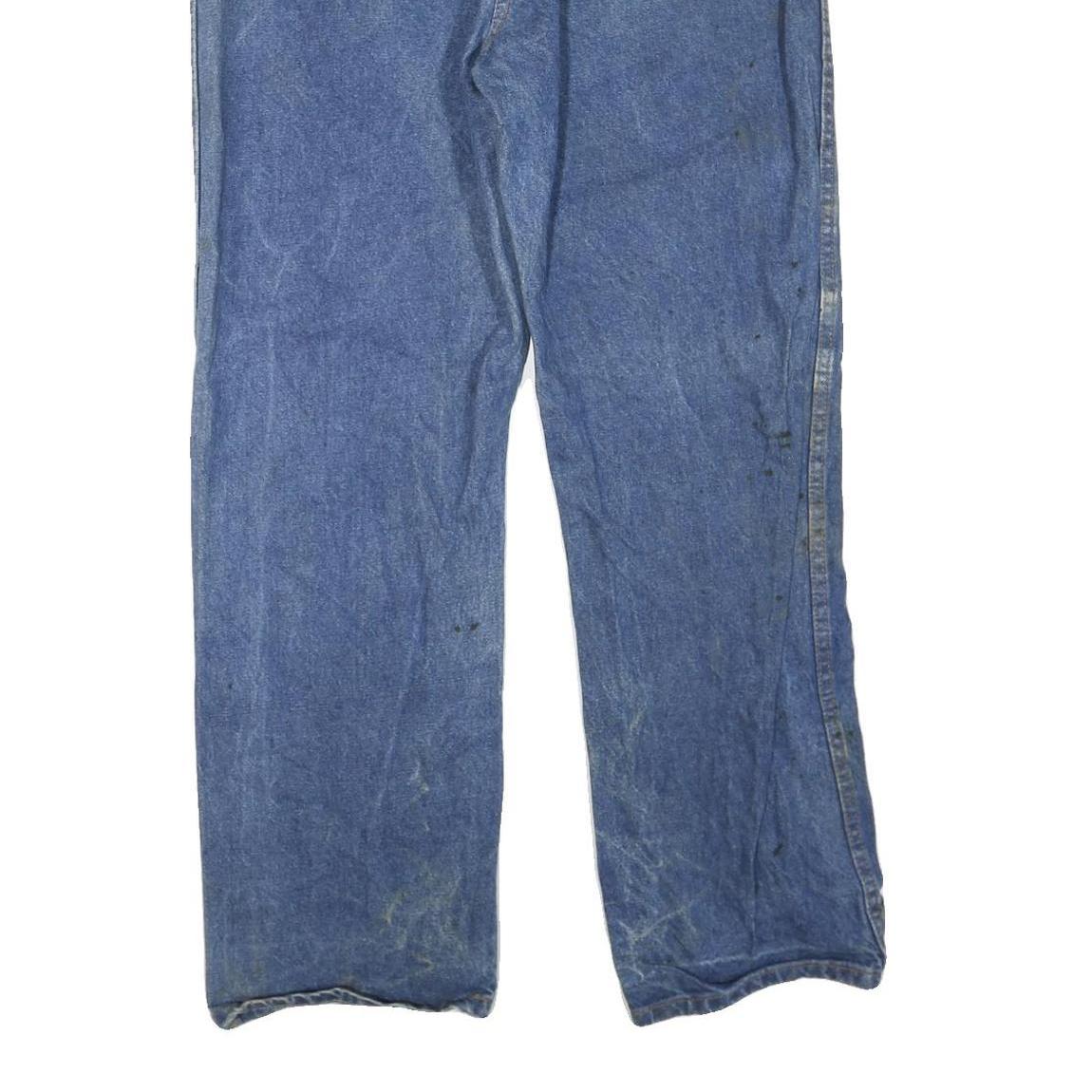 DICKIES Mens Regular Fit Blue Denim Jeans W40 L32 Cotton Blend Zip Classic