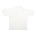 Mens White Short Sleeve Cotton Polo Shirt M Plain Basic Casual