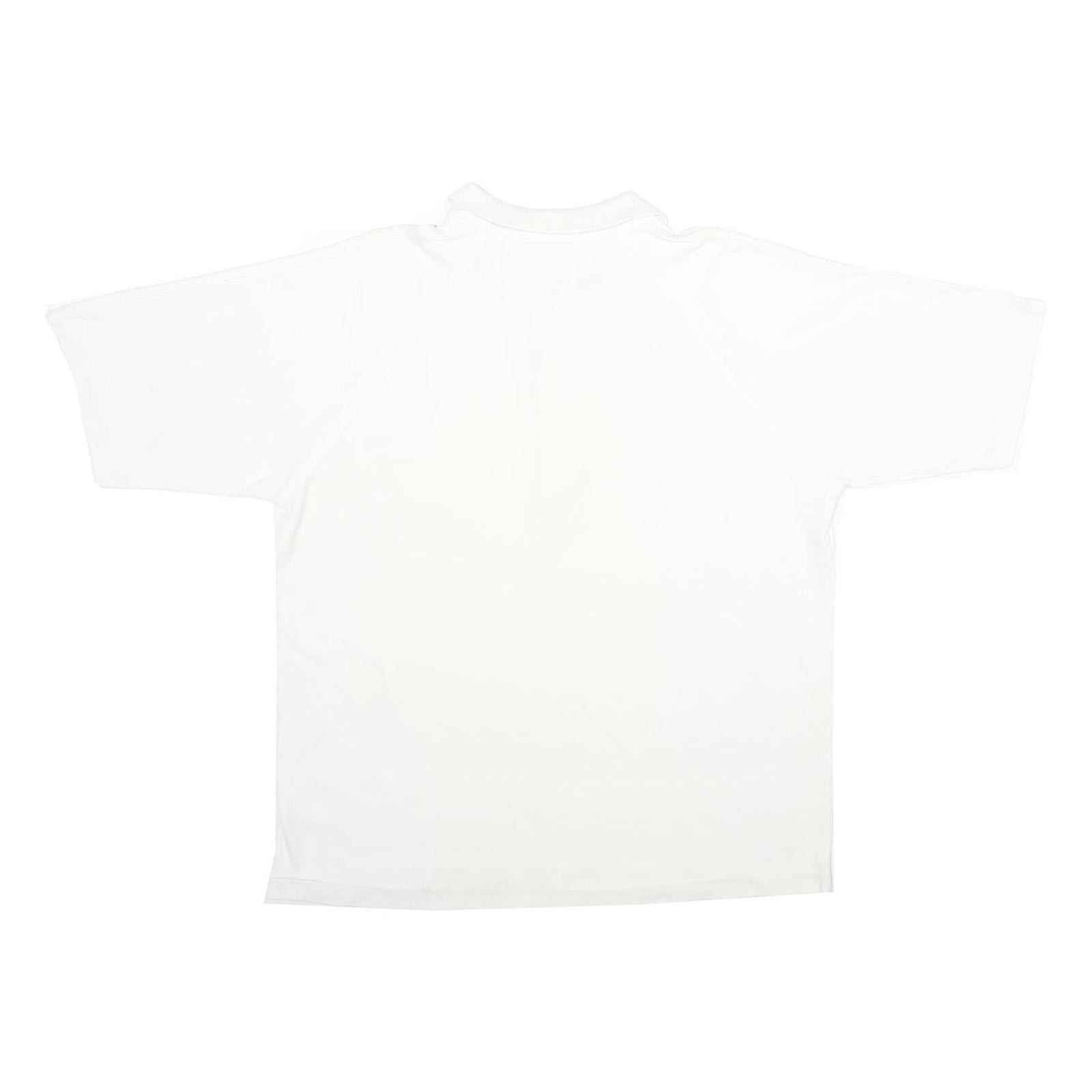 Mens White Short Sleeve Cotton Polo Shirt M Plain Basic Casual