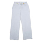 Womens Regular Fit Wide-Leg Denim Light Blue Cotton Blend Jeans W26 L30 Relaxed