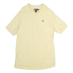 CHAPS RALPH LAUREN Mens Yellow Polo Shirt XL Cotton Short Sleeve Plain Classic