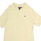 CHAPS RALPH LAUREN Mens Yellow Polo Shirt XL Cotton Short Sleeve Plain Classic