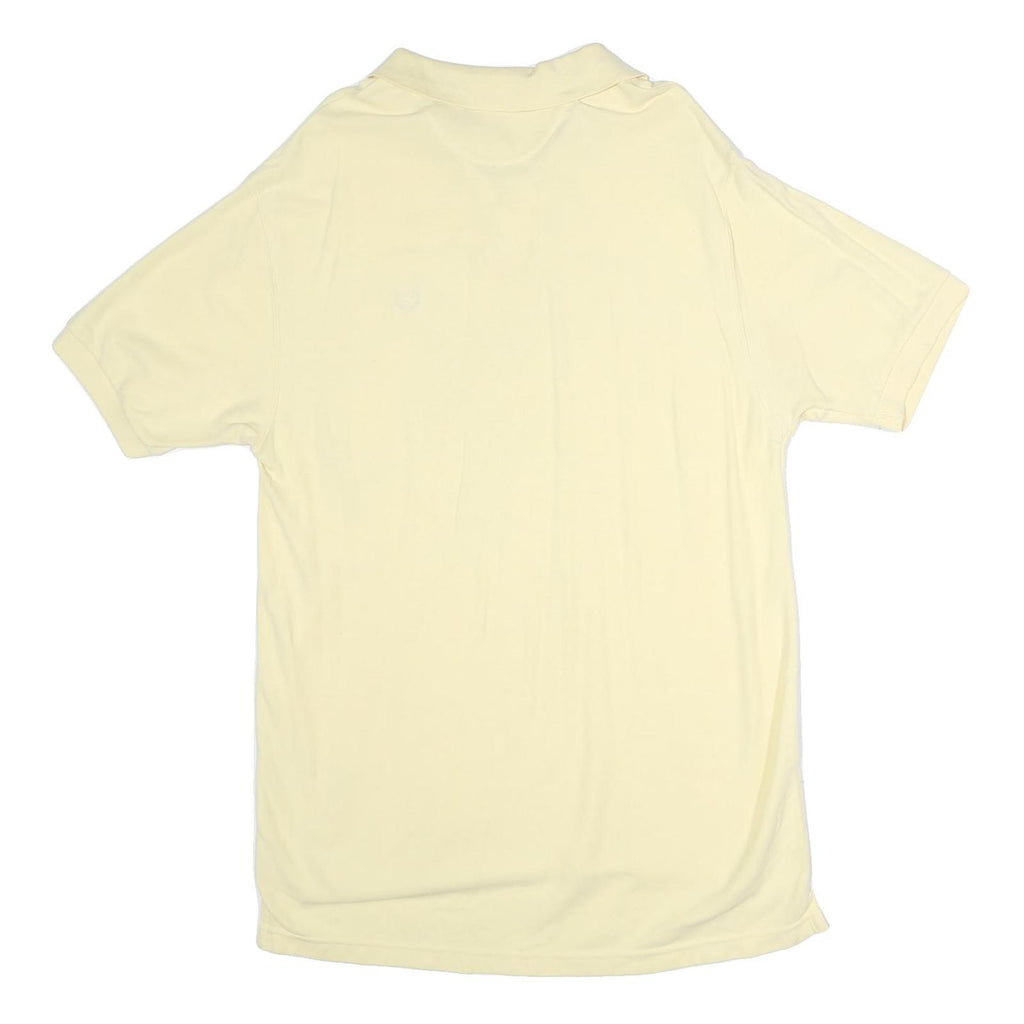CHAPS RALPH LAUREN Mens Yellow Polo Shirt XL Cotton Short Sleeve Plain Classic