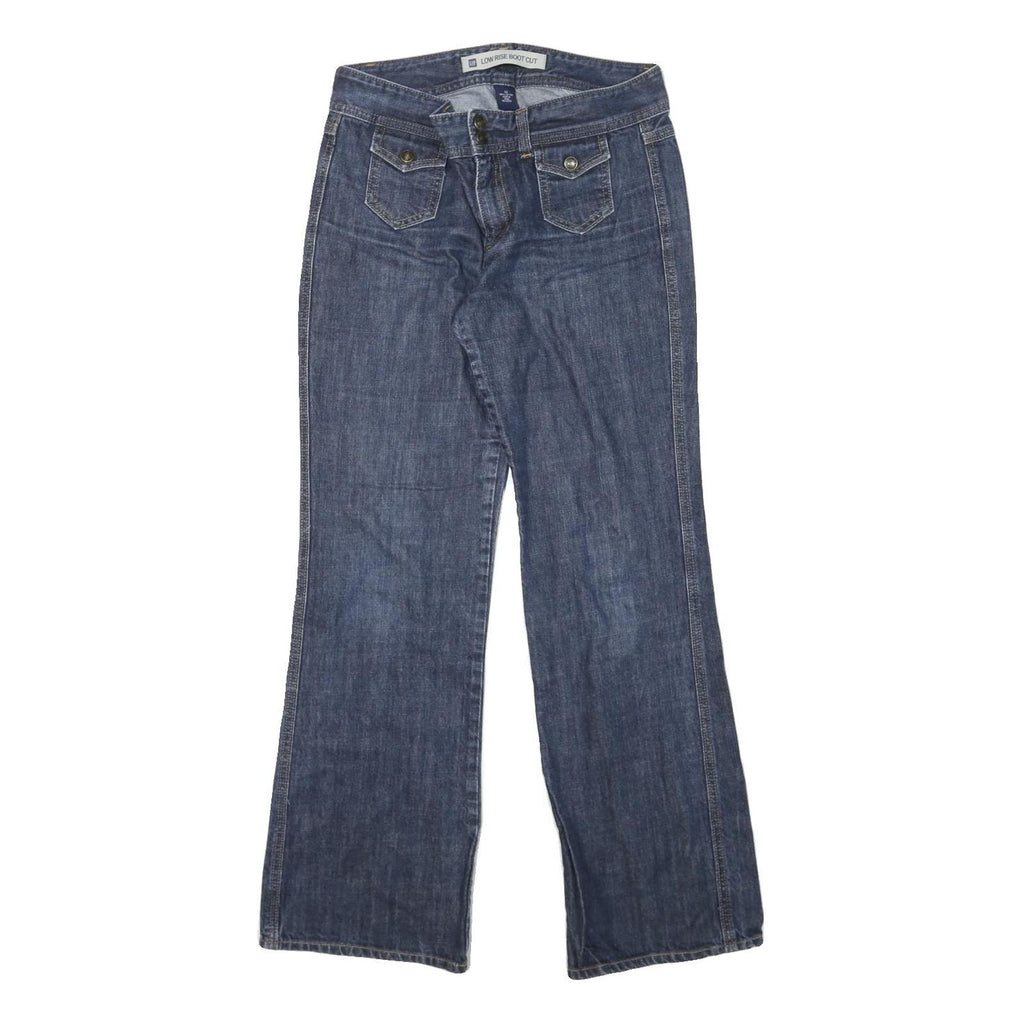 GAP Womens Relaxed Bootcut Denim Medium Blue W32 L31 Cotton Blend Zip Jeans