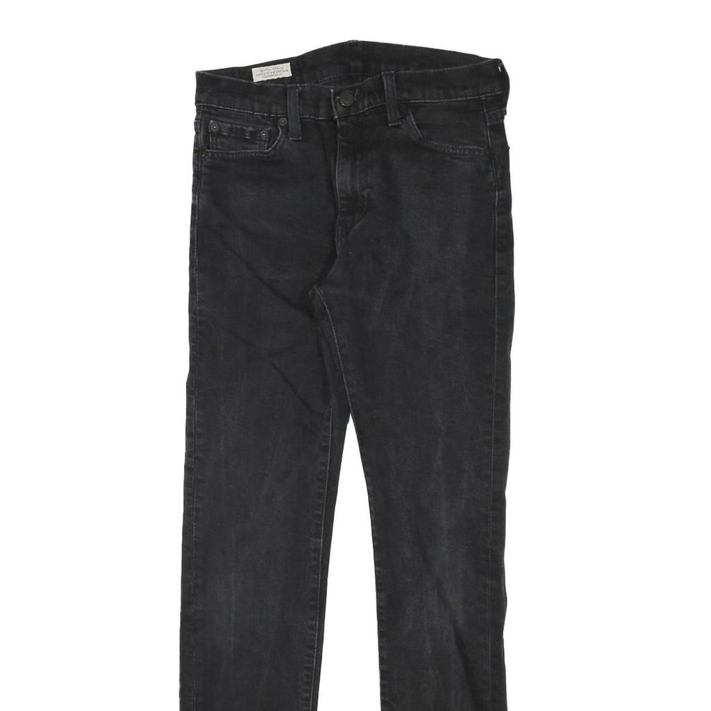 LEVI'S Womens Black Regular Skinny Denim W30 L32 Zip Classic Jeans