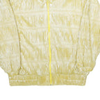 VALENTINA Womens Yellow Zip Jacket One Size Polyester Shiny Plain Casual