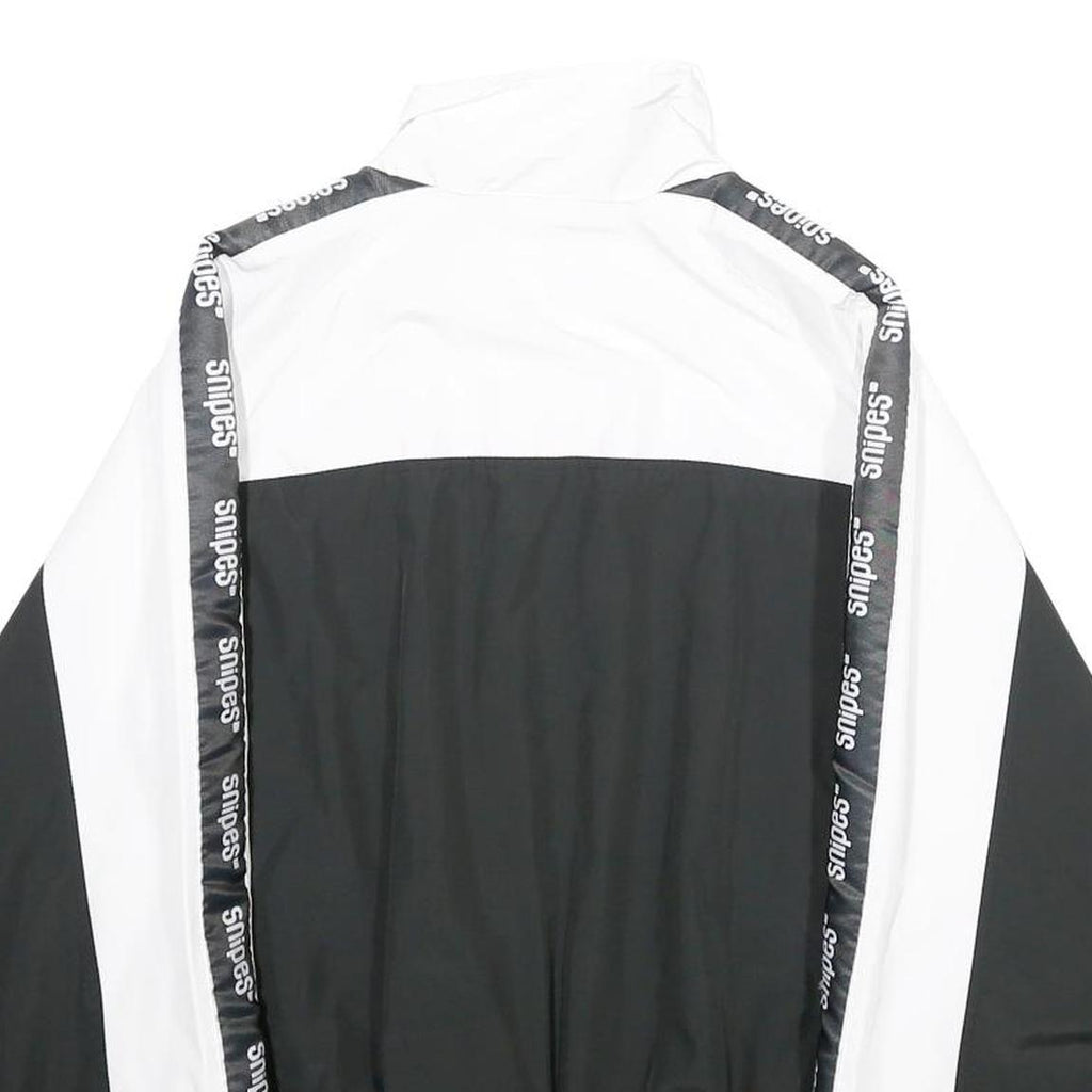 SNIPES Womens Black & White Zip Jacket XS Polyester Track Team Logo Casual