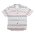 LEVI'S Mens Pink & Blue Striped Casual Cotton Blend Shirt L Short Sleeve