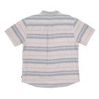 LEVI'S Mens Pink & Blue Striped Casual Cotton Blend Shirt L Short Sleeve