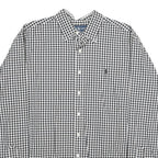 RALPH LAUREN Mens Black & White Check Shirt 2XL Classic Fit Button-Down Collar