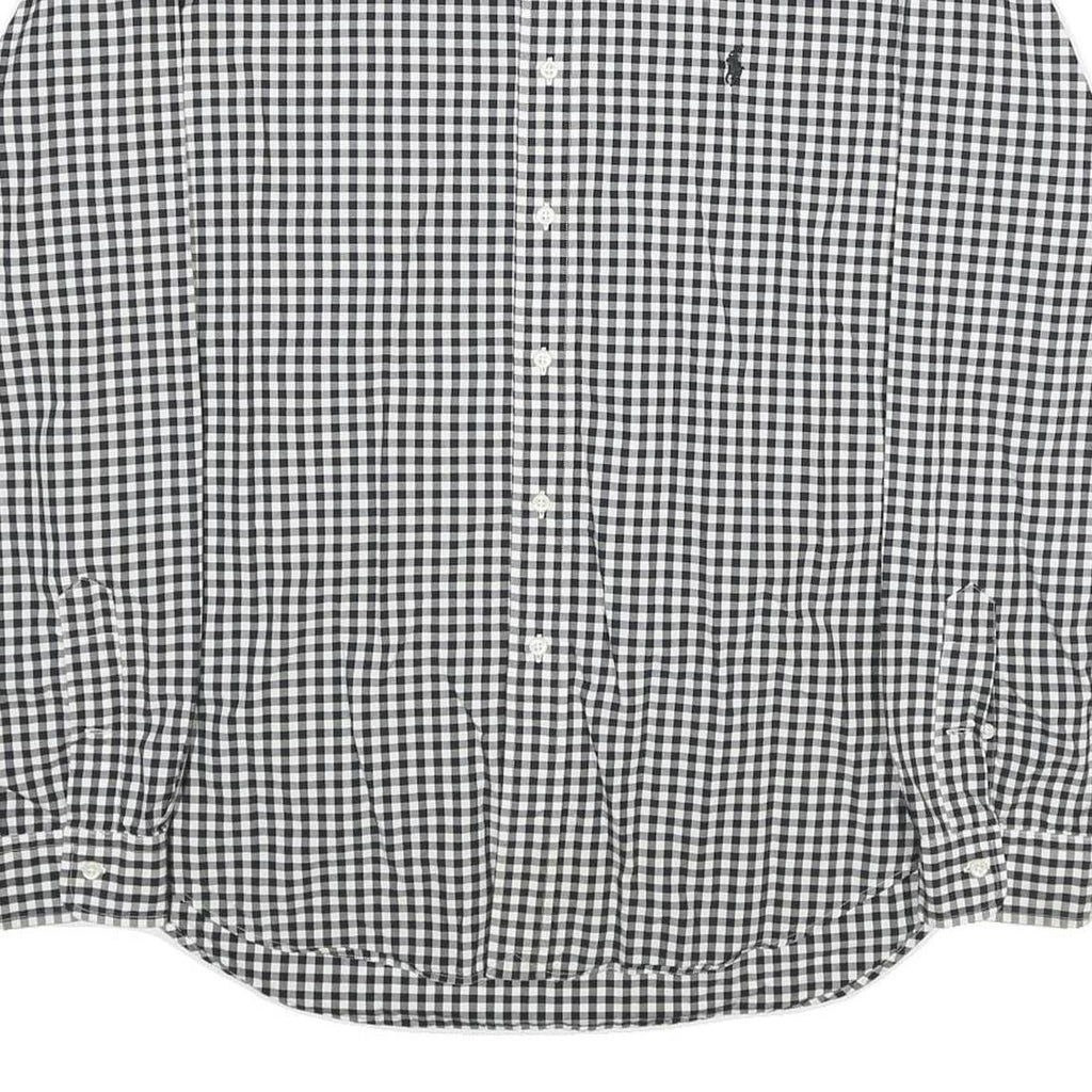RALPH LAUREN Mens Black & White Check Shirt 2XL Classic Fit Button-Down Collar