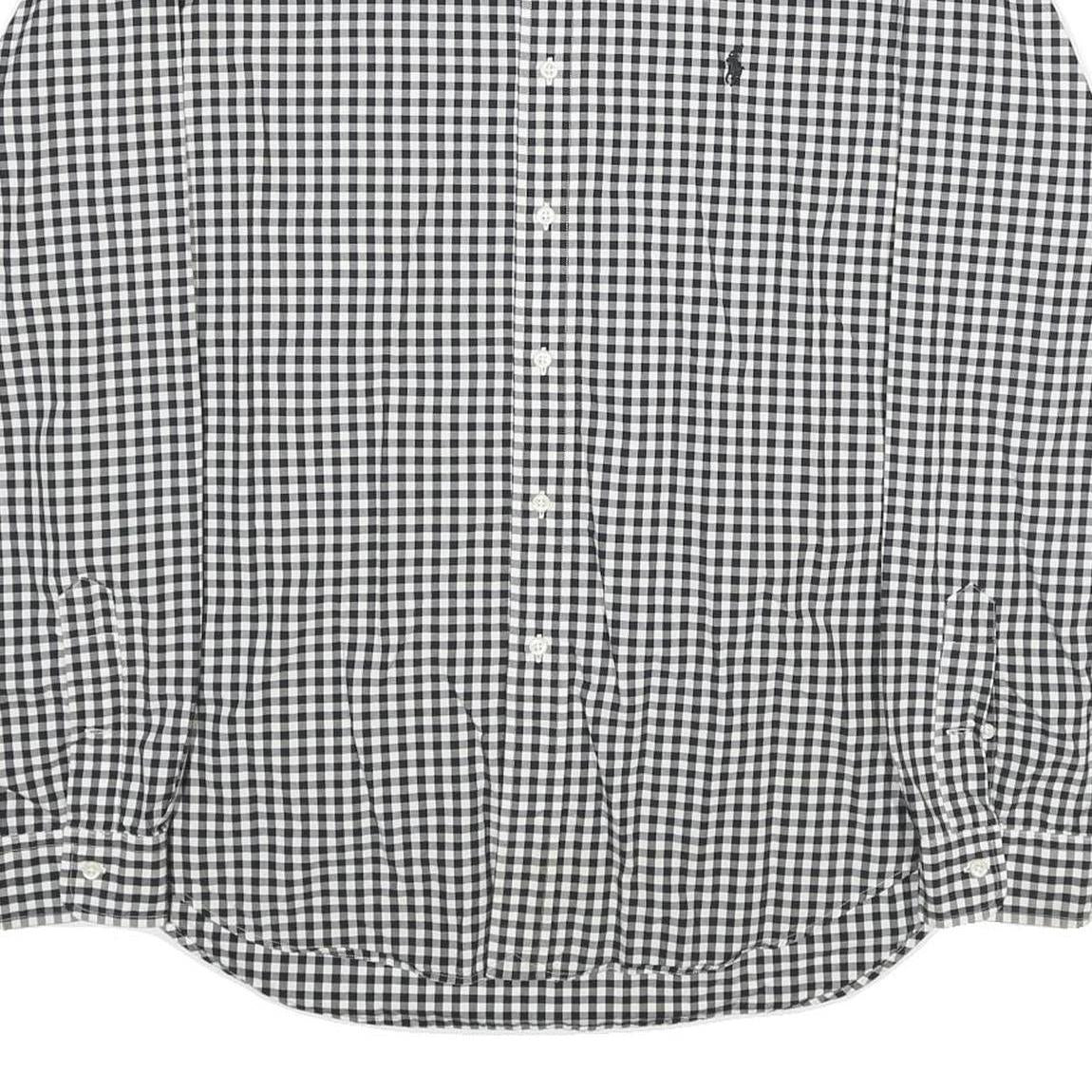 RALPH LAUREN Mens Black & White Check Shirt 2XL Classic Fit Button-Down Collar