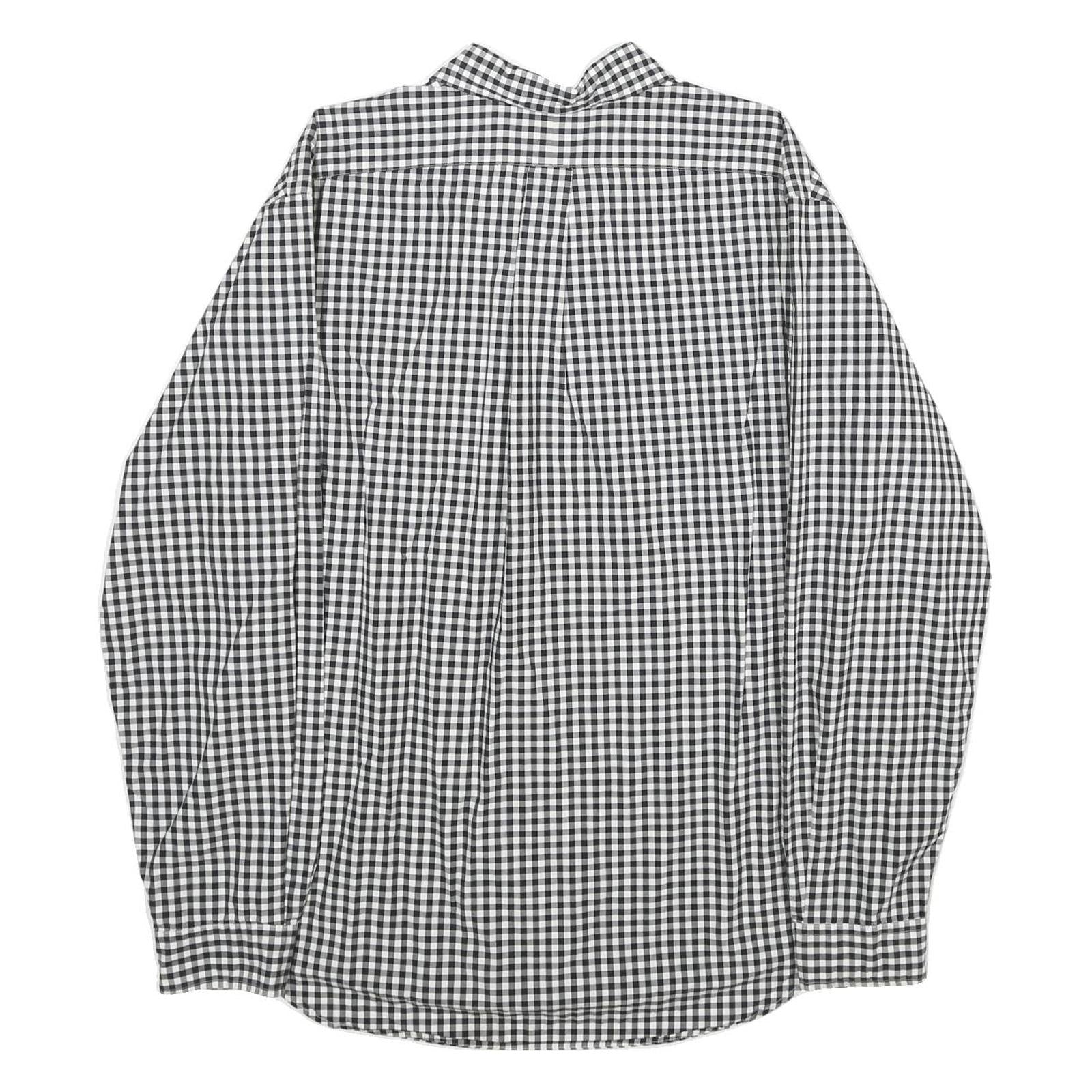 RALPH LAUREN Mens Black & White Check Shirt 2XL Classic Fit Button-Down Collar