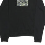 KAPPA Mens Black Cotton Crew Neck L Sweatshirt Camouflage Logo Pullover