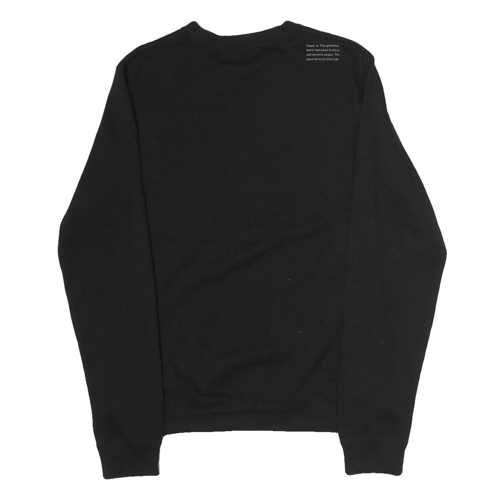 KAPPA Mens Black Cotton Crew Neck L Sweatshirt Camouflage Logo Pullover