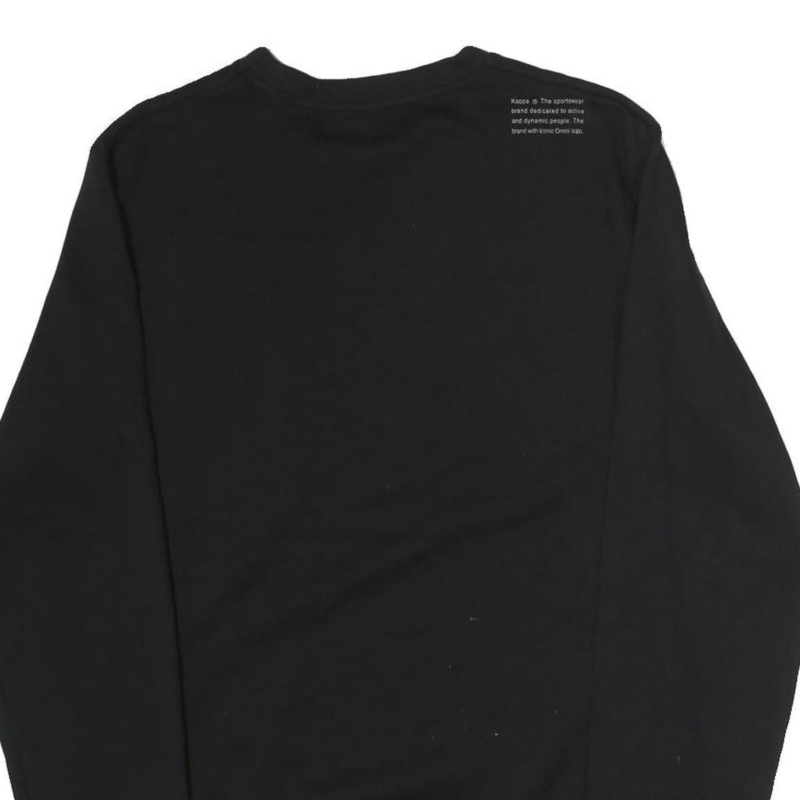 KAPPA Mens Black Cotton Crew Neck L Sweatshirt Camouflage Logo Pullover