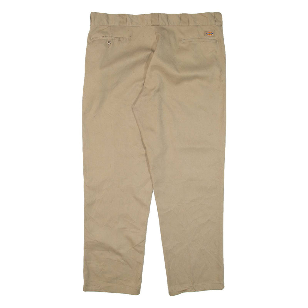 DICKIES 874 Workwear Mens Trousers Beige Relaxed Straight W42 L32
