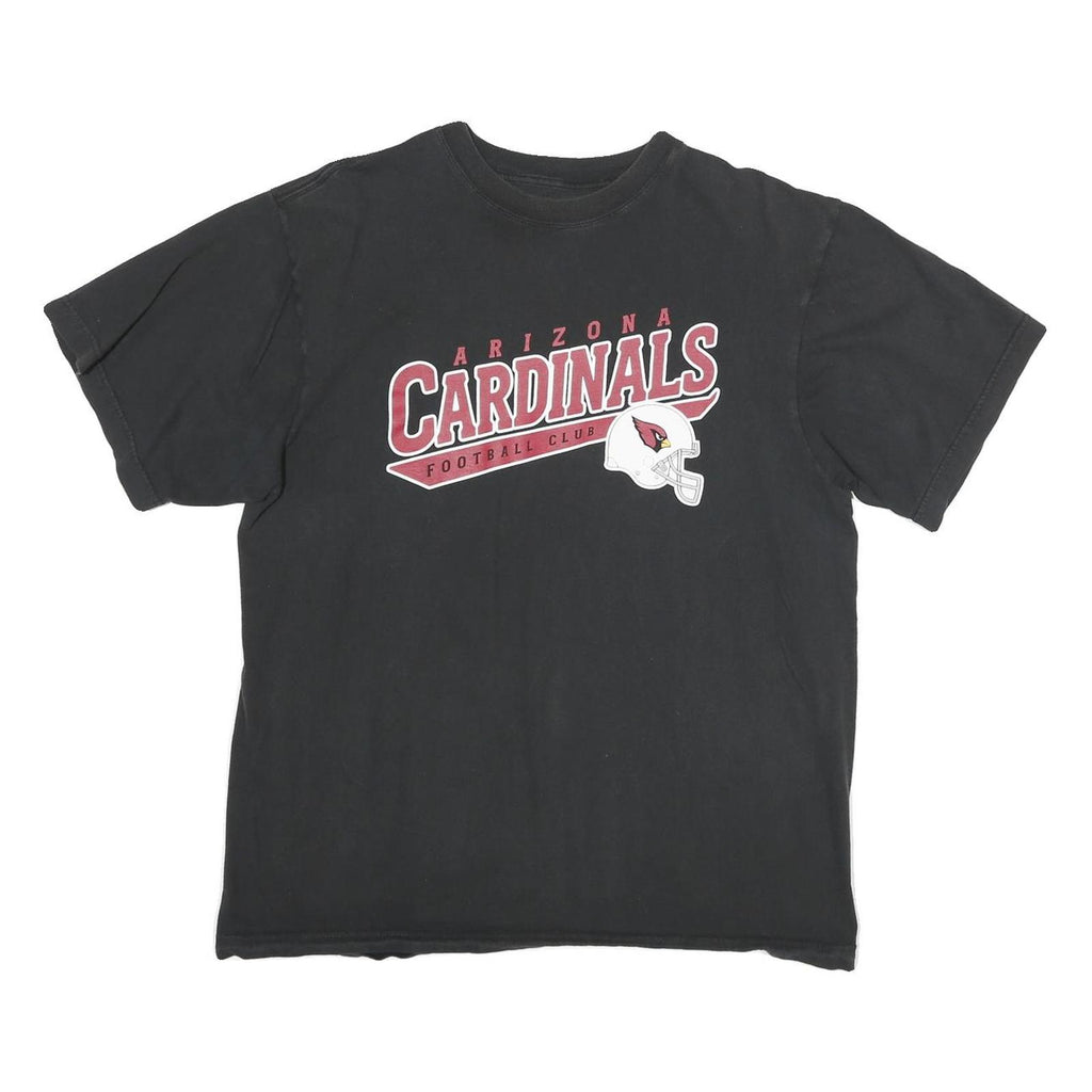 REEBOK Mens Black Arizona Cardinals Football Club Graphic T-Shirt S Crew Neck