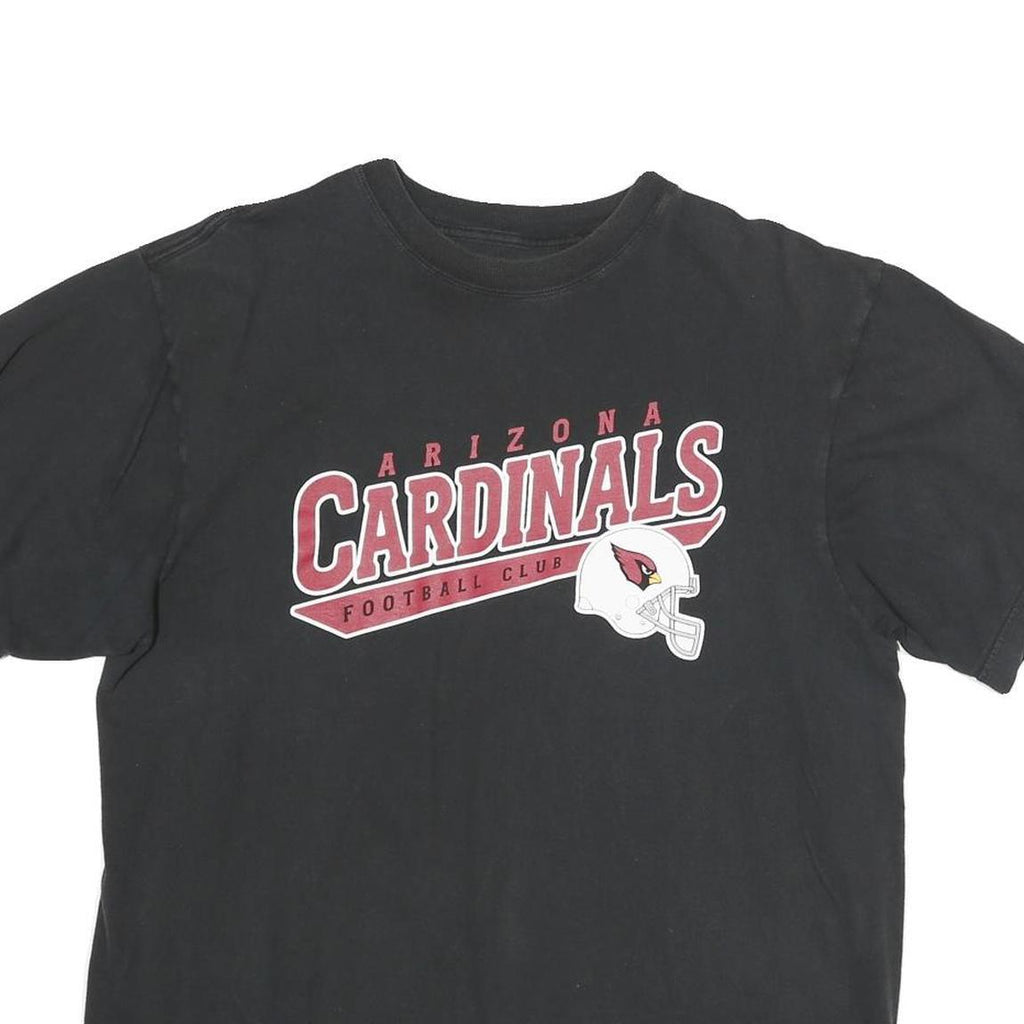 REEBOK Mens Black Arizona Cardinals Football Club Graphic T-Shirt S Crew Neck