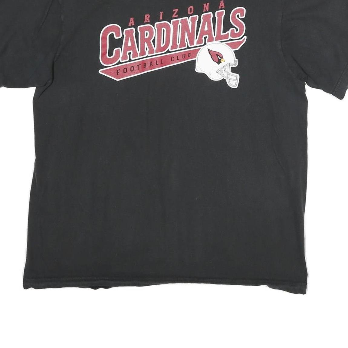 REEBOK Mens Black Arizona Cardinals Football Club Graphic T-Shirt S Crew Neck