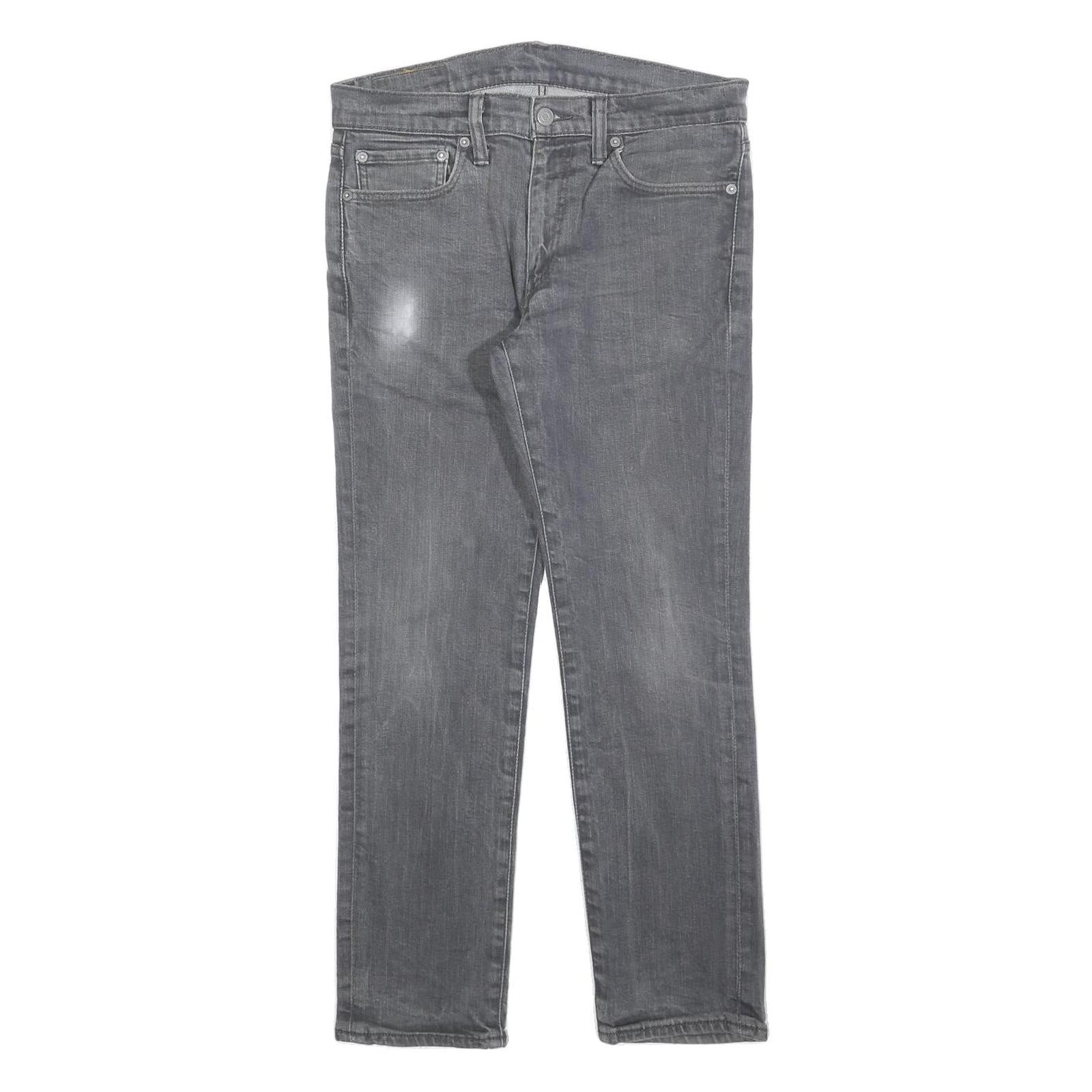 LEVI'S 511 Slim Mens Jeans Grey Slim Skinny Denim Medium W32 L27 Zip