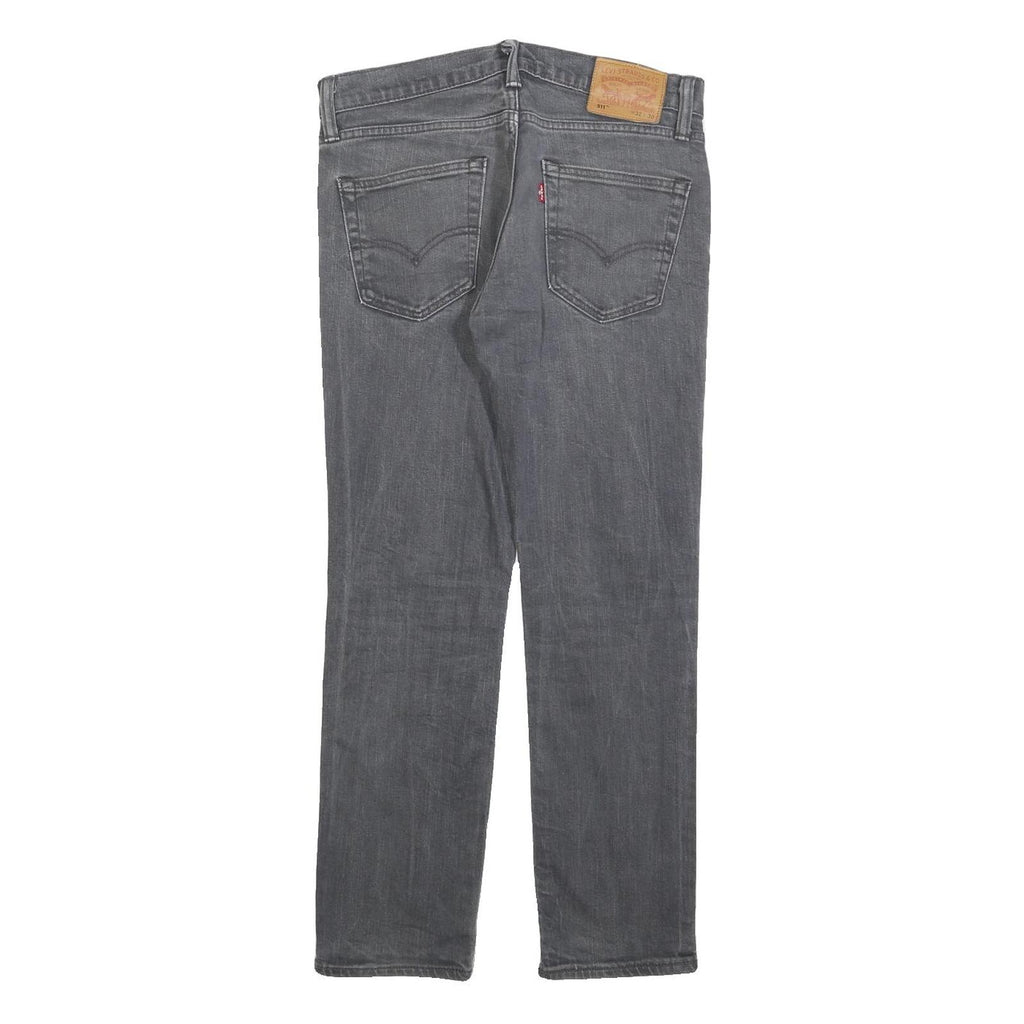 LEVI'S 511 Slim Mens Jeans Grey Slim Skinny Denim Medium W32 L27 Zip