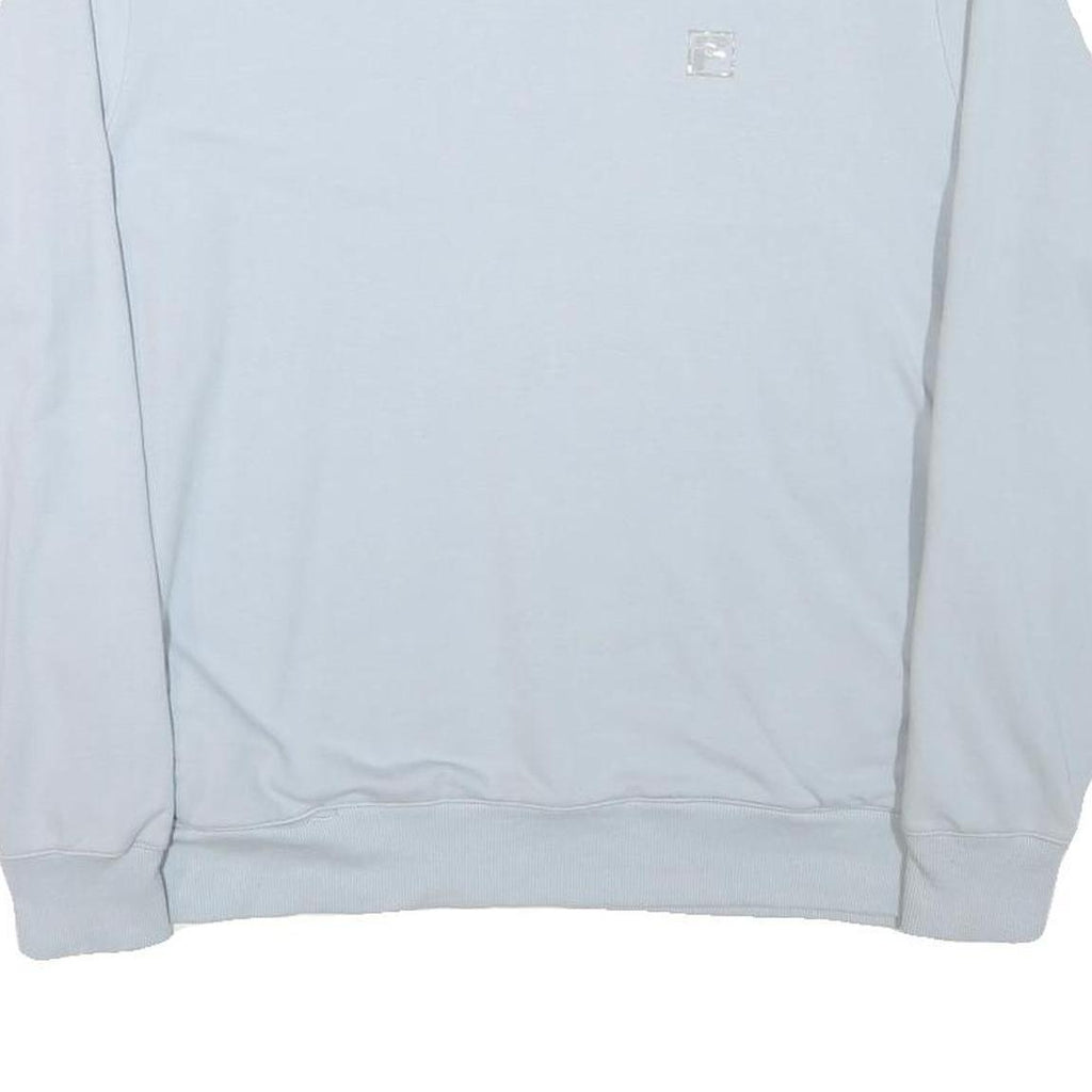 FILA Mens Blue Crew Neck XL Cotton Blend Pullover Sweatshirt Minimal Logo