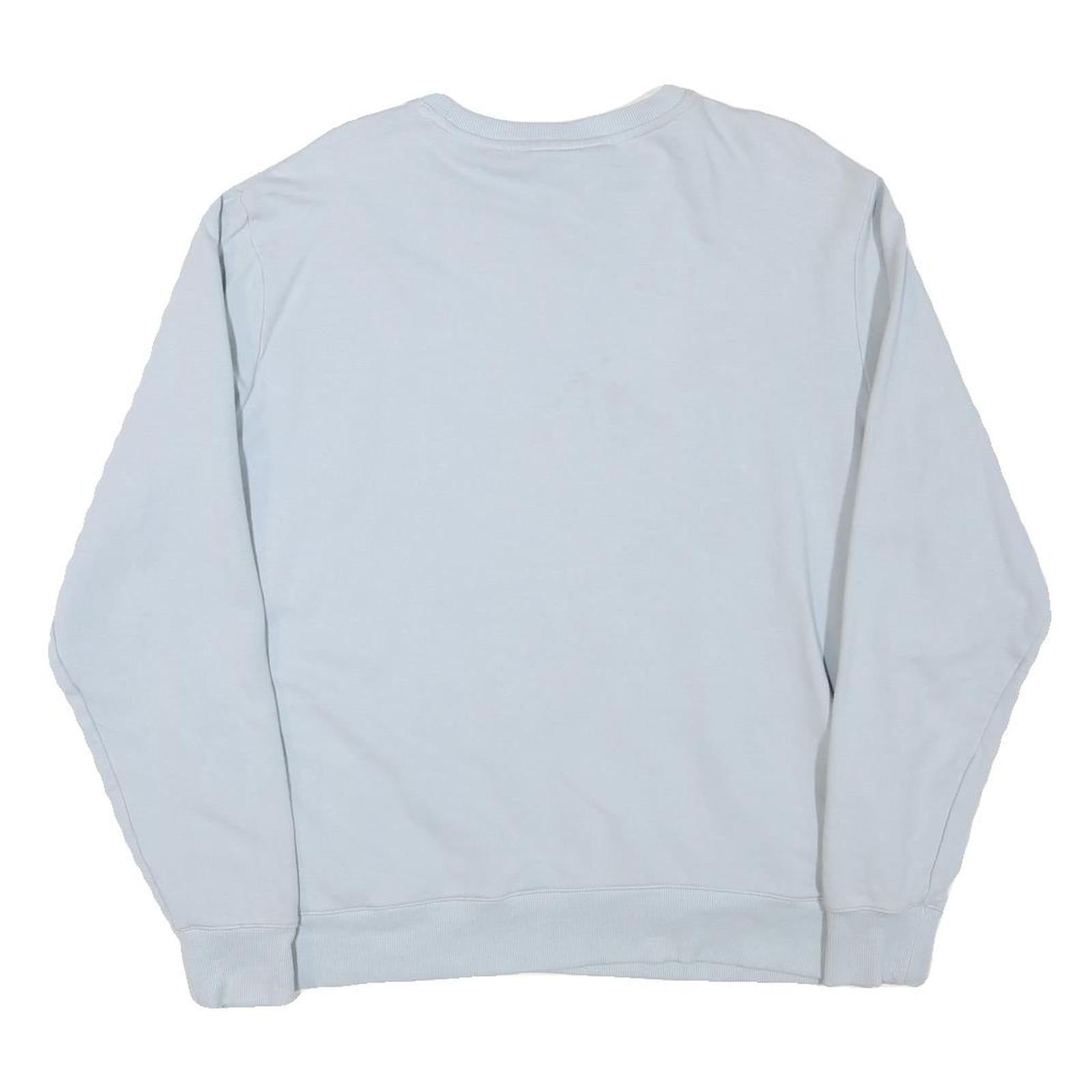 FILA Mens Blue Crew Neck XL Cotton Blend Pullover Sweatshirt Minimal Logo